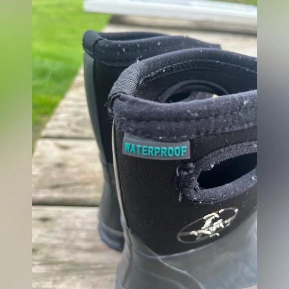 Kids Black Waterproof Neoprene Muck Boots Lincoln Outfitters Sz 10 Little Boys - Picture 4 of 10